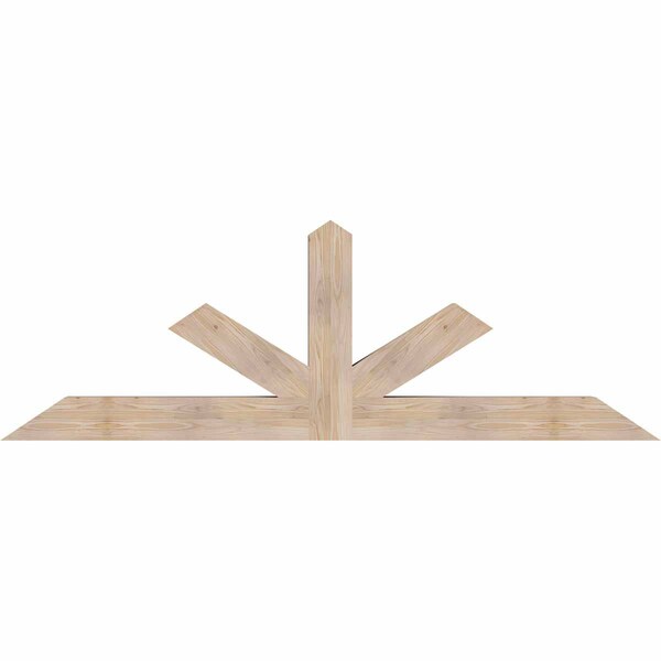 Ekena Millwork Saratoga Smooth Timber Gable Bracket, Douglas Fir, 84"W x 28"H x 5 1/2"D x 5 1/2"F, 8/12 Pitch GBW084X28X0606SAR00SDF - main